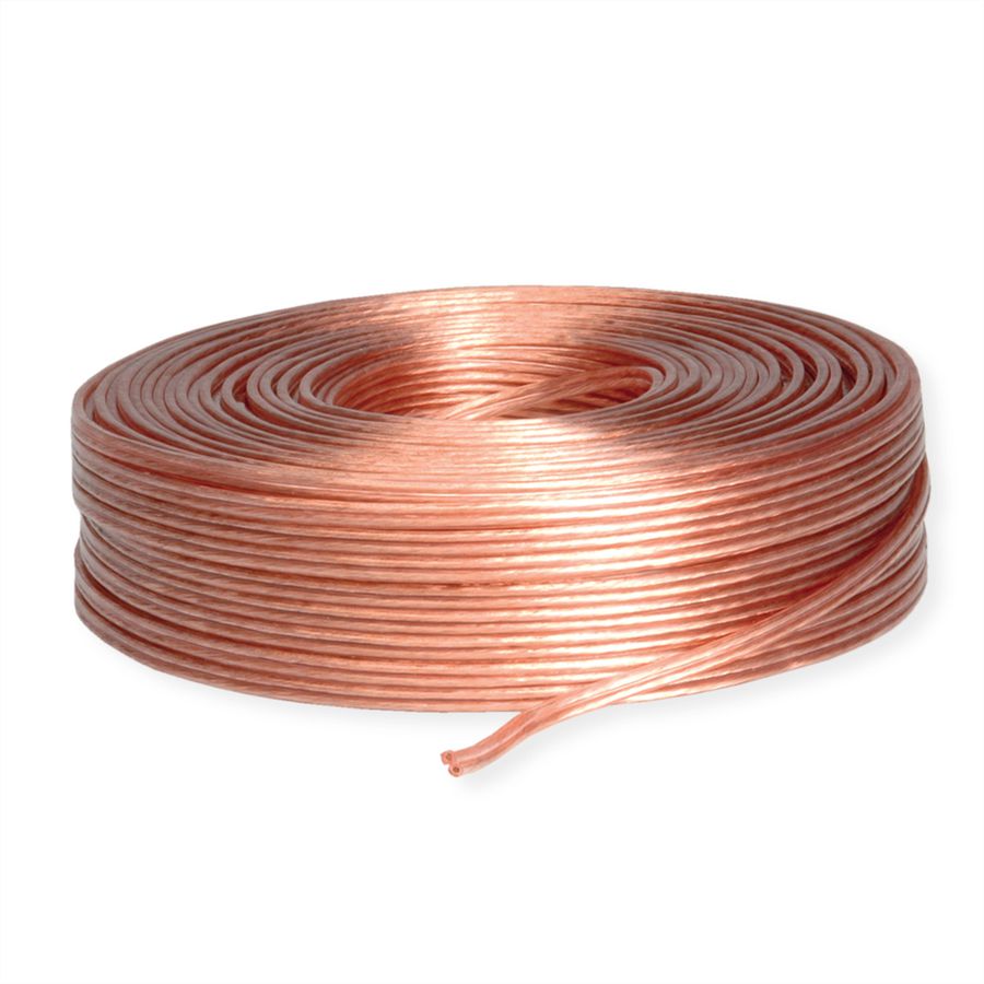 Câble pour haut-parleurs, transparent, 100m, 2,5mm²