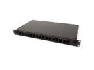 ROLINE Panneau FO 19" vide, 1U, 16 ports, pour Keystones FO, noir