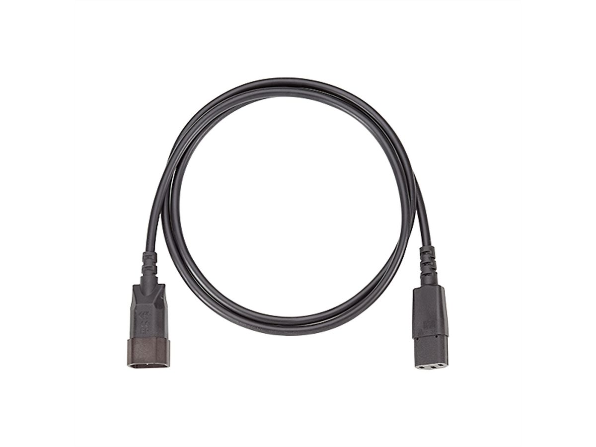 BACHMANN Câble prolongateur H05VV-F 3G1,0mm² , L: 1,5m noir C13/C14