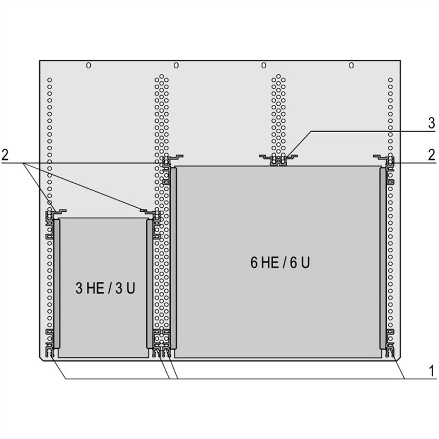 SCHROFF MultipacPRO, kit de montage Euroboard pour connecteur EN 60603, 1 U