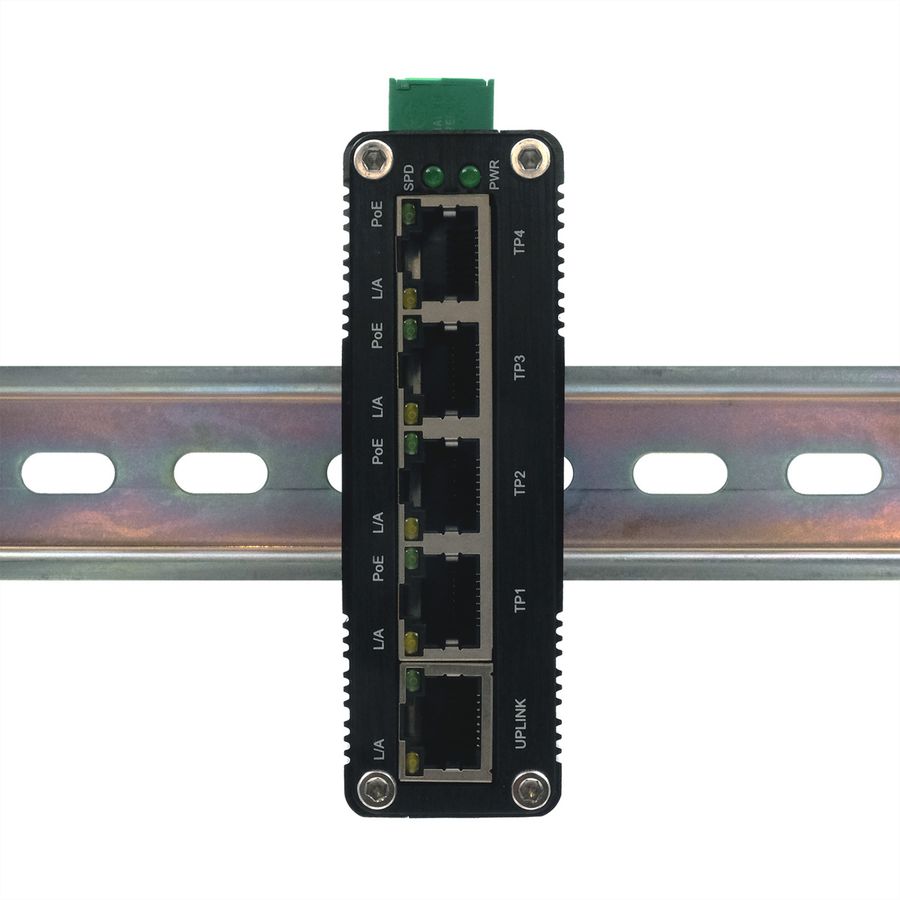 EXSYS EX-62020PoE Switch Ethernet industriel 5 ports PoE
