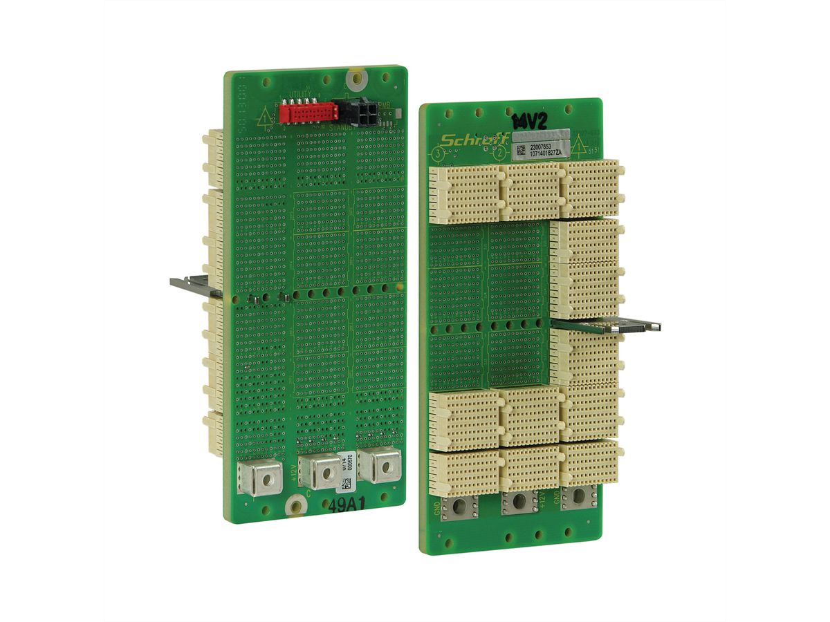 Carte-mère série CPCI SCHROFF, 3 U, 3 slots, System Slot Right, Full-Mesh, sans RIO