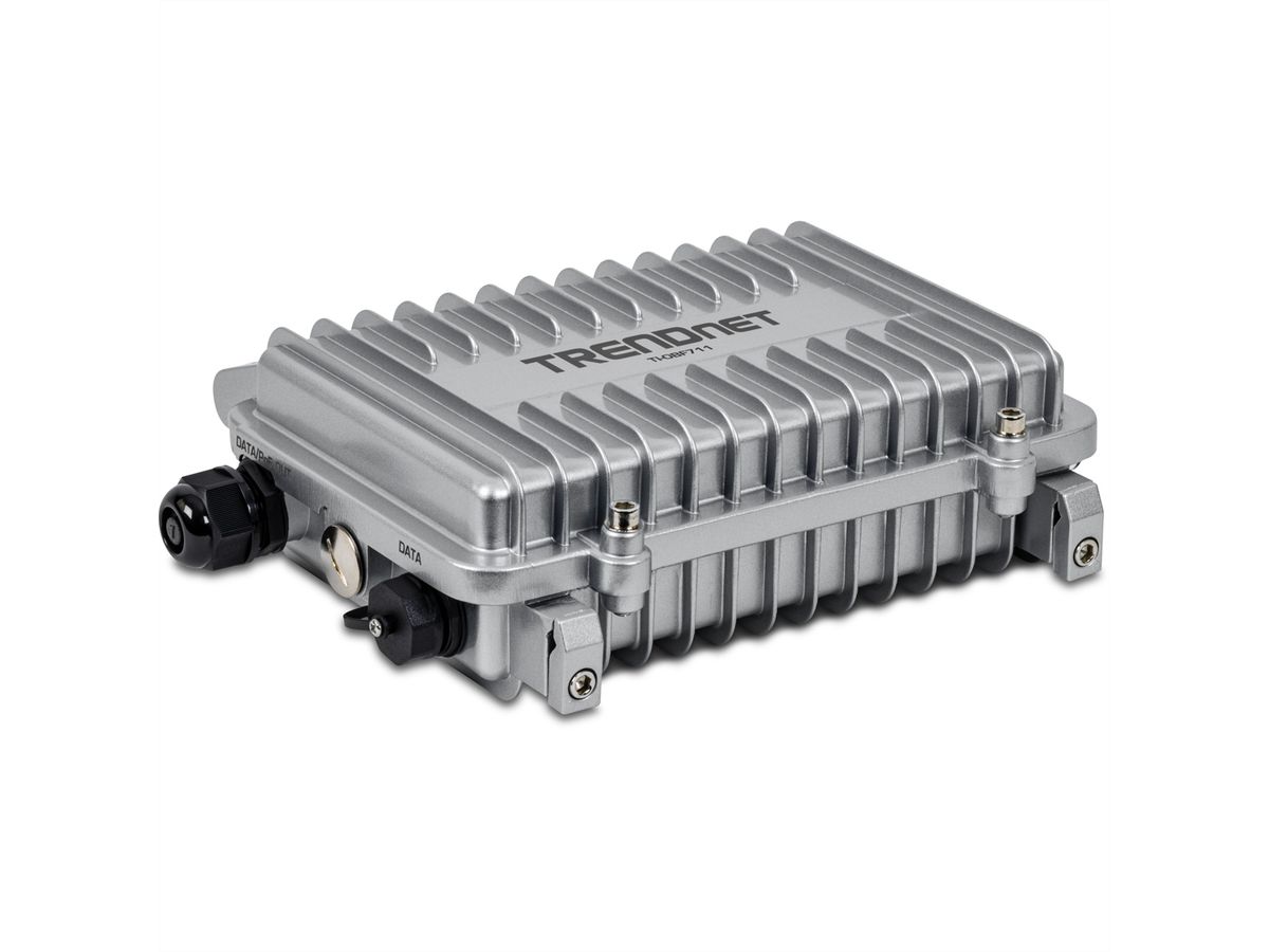 TRENDnet TI-OBF711 Convertisseur industriel de médias pour extérieur SFP+ 10G vers PoE++ 10G (95W)