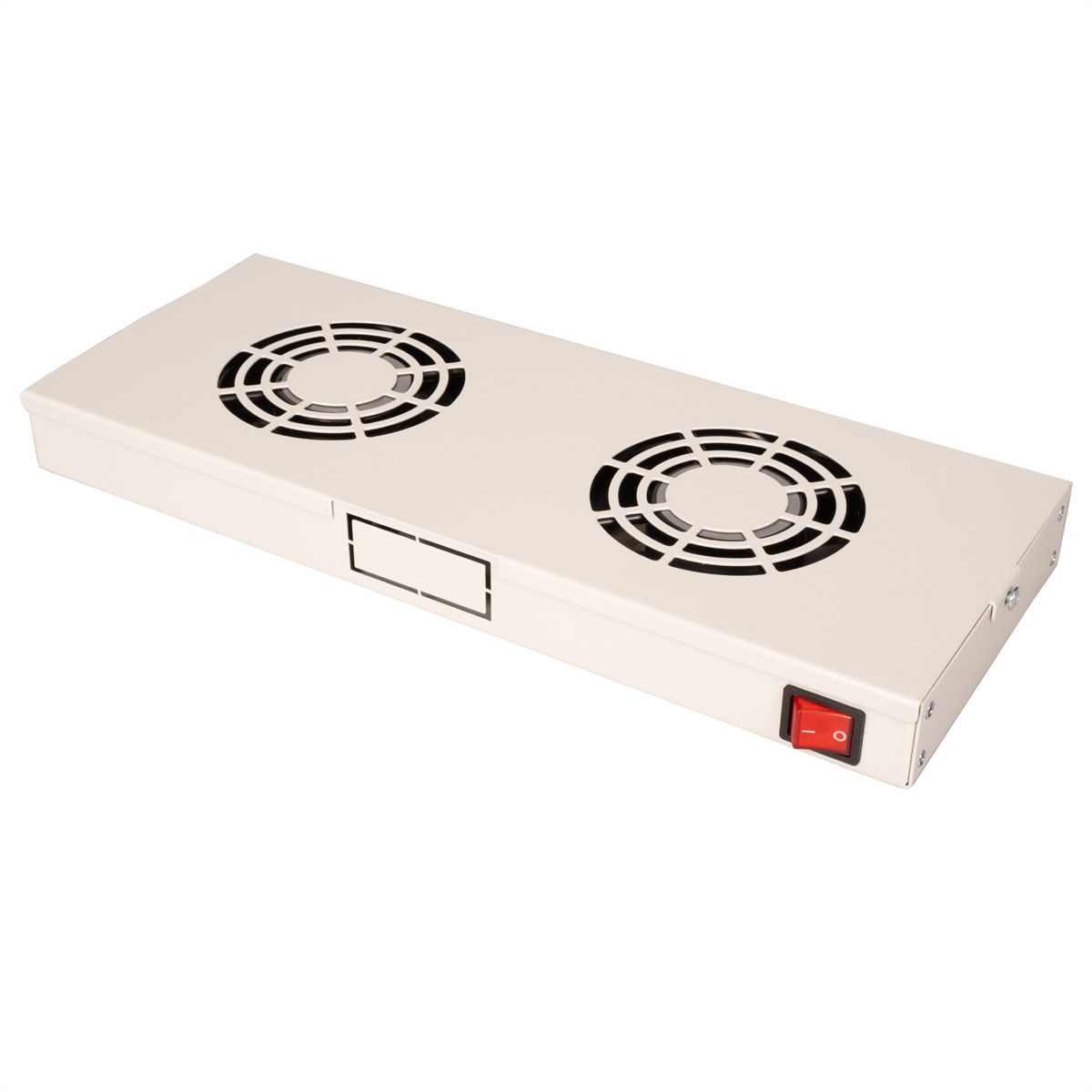 ROLINE 19" Unité de ventilation, 2 ventilateurs, ON/OFF, gris