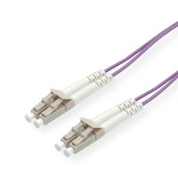 ROLINE Câble FO 50/125µm, LC/LC, OM4, violet, 0,5 m