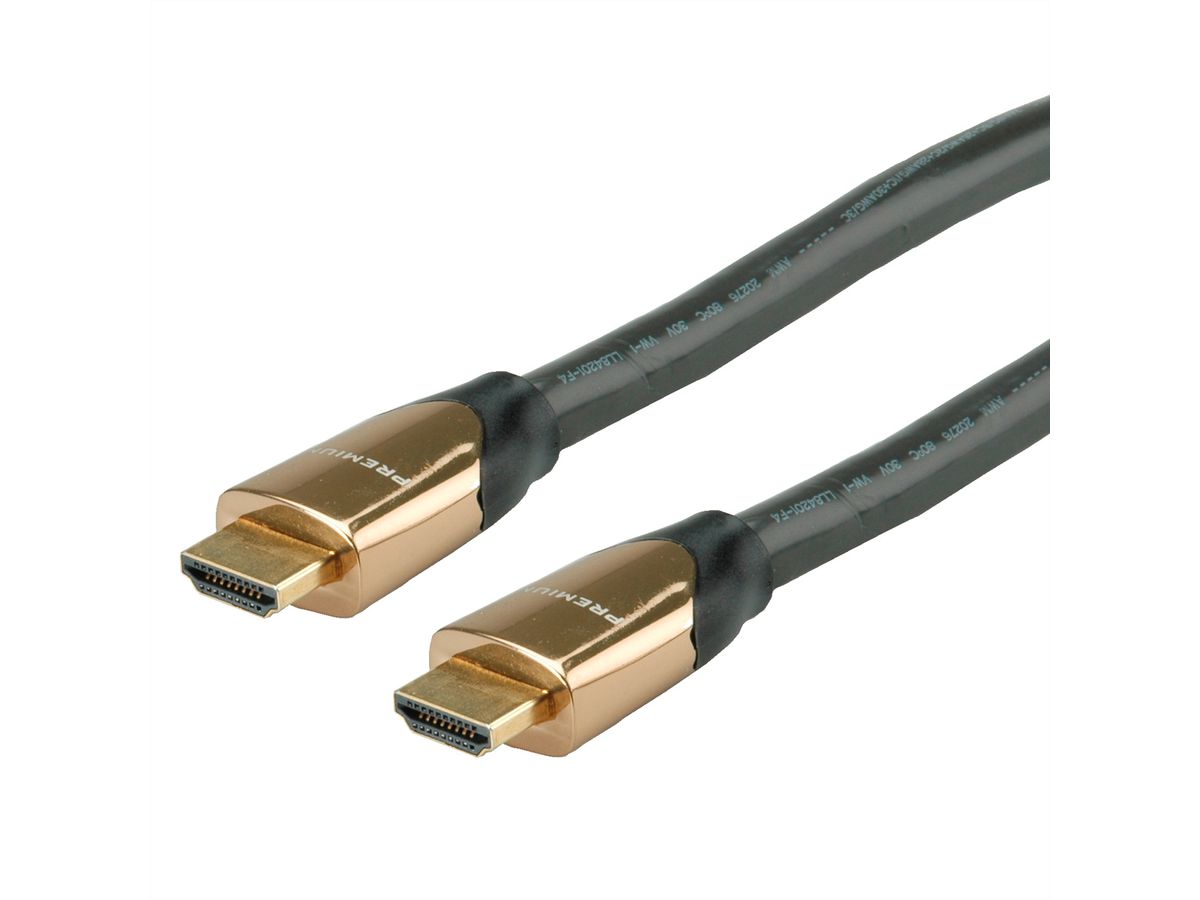 ROLINE PREMIUM Câble HDMI Ultra HD avec Ethernet, 4K, M/M, noir, 9 m