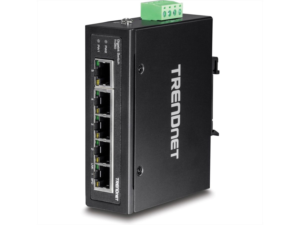 TRENDnet TI-G50 Switch Rail DIN Gigabit industriel renforcé à 5 ports