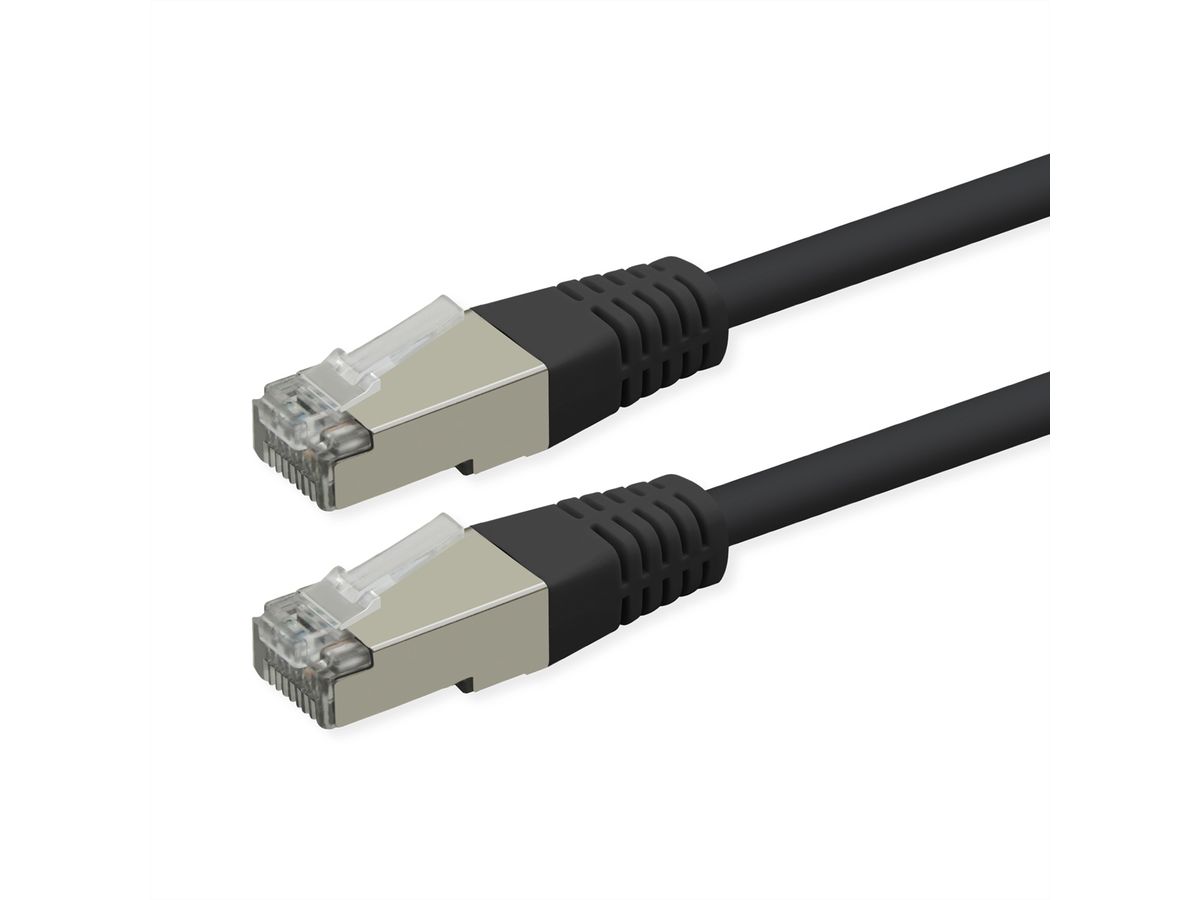 ROLINE Cordon Cat.6 (Classe E), PoE, S/FTP (PiMF) , noir, 2 m
