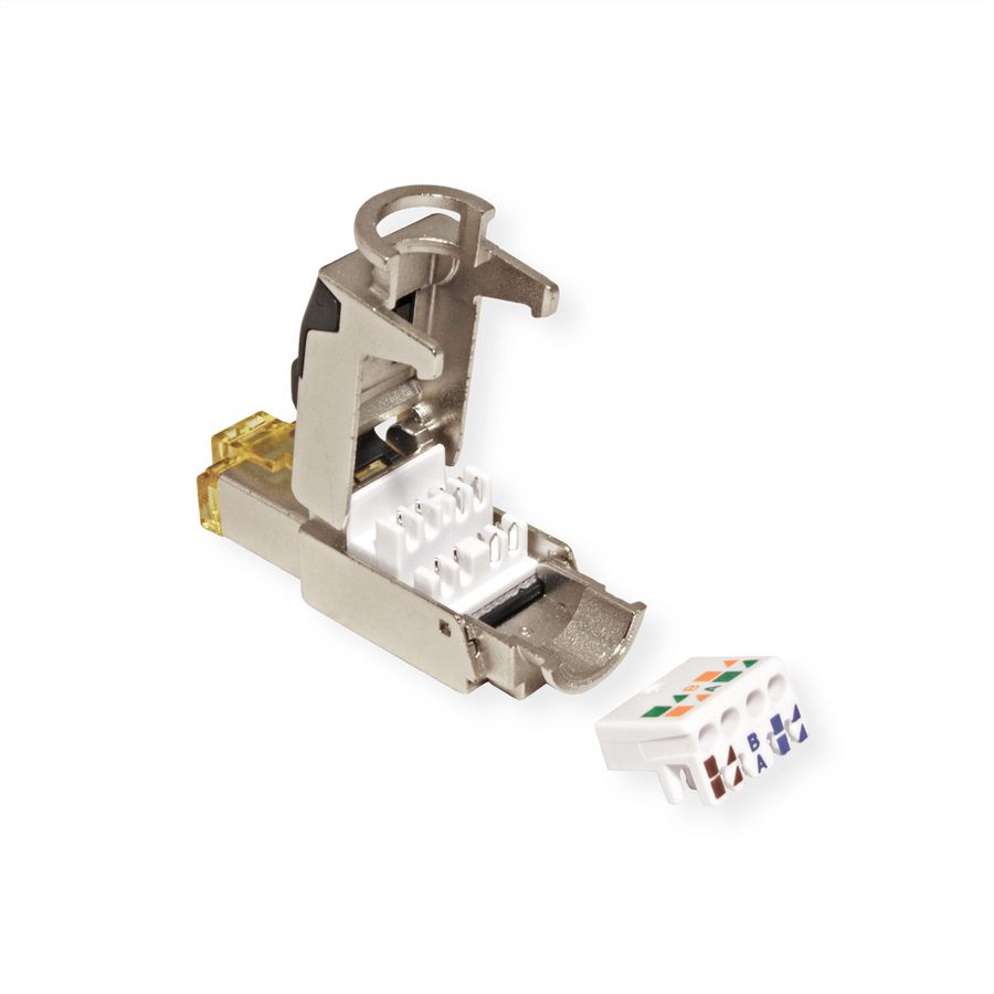 ROLINE Connecteur RJ-45 à confectionner Cat.6A (Classe EA), STP, argent