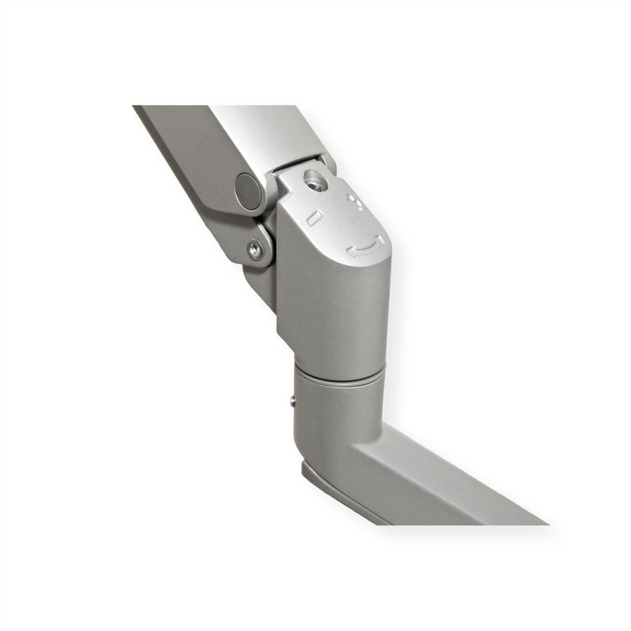 ROLINE Support double LCD, fixation sur bureau, vérin à gaz, 5 articulations, 17-23", jusqu'à 2x 9 kg, argent