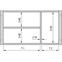 Kit de montage combiné SCHROFF pour châssis, 42:40 HP