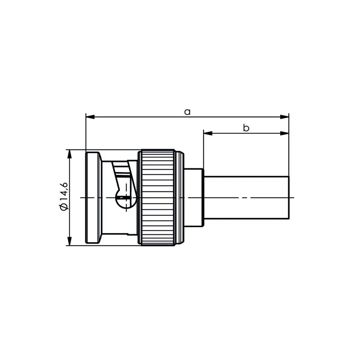 TELEGÄRTNER Connecteur à sertir BNC 50 ohms , pour RG-58C/U, standard