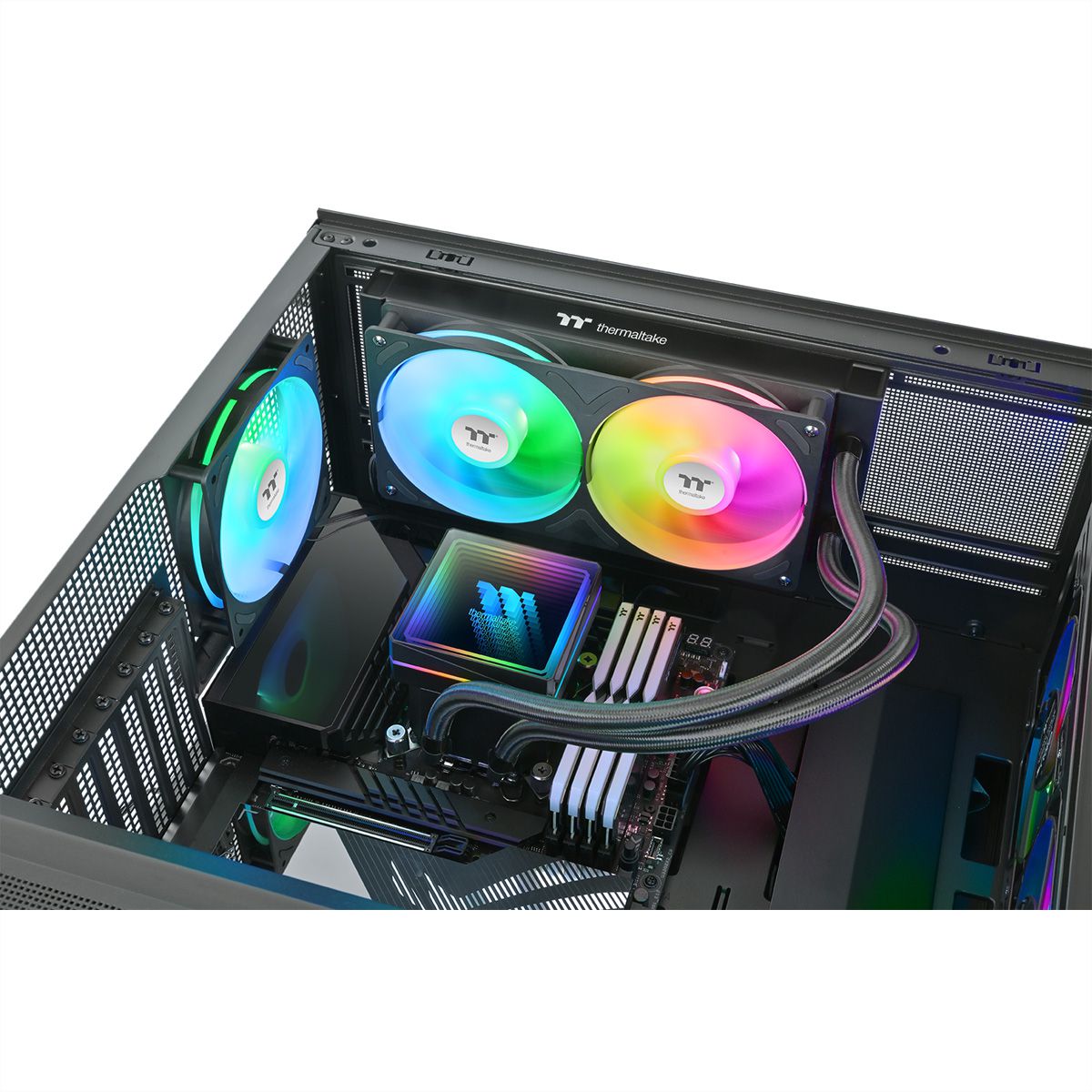 Thermaltake TH240 V3 ARGB Sync AIO, Refroidisseur liquide pour processeur, Noir