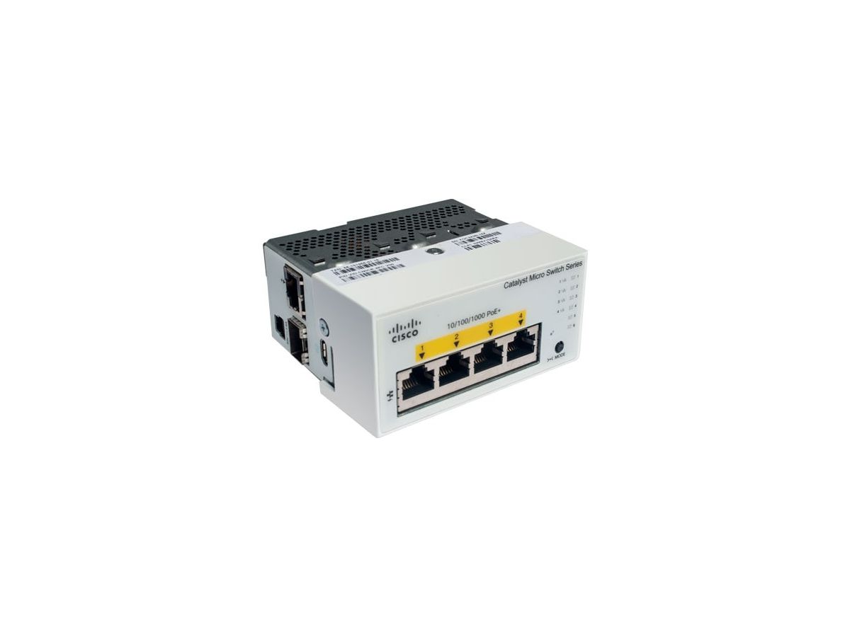 Cisco CMICR-4PS commutateur réseau Géré L2 Gigabit Ethernet (10/100/1000) Connexion Ethernet, supportant l'alimentation via ce port (PoE) Gris