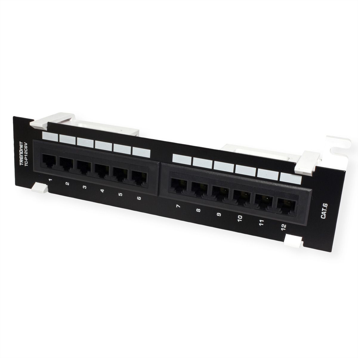 TRENDnet TC-P12C6V Tableau de connexion non blindé Cat6e à 12 ports et fixation murale