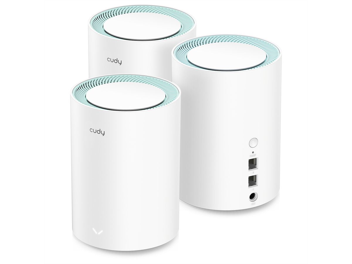 CUDY M1300 AC1200 WiFi Mesh, Pack de 3, Gigabit