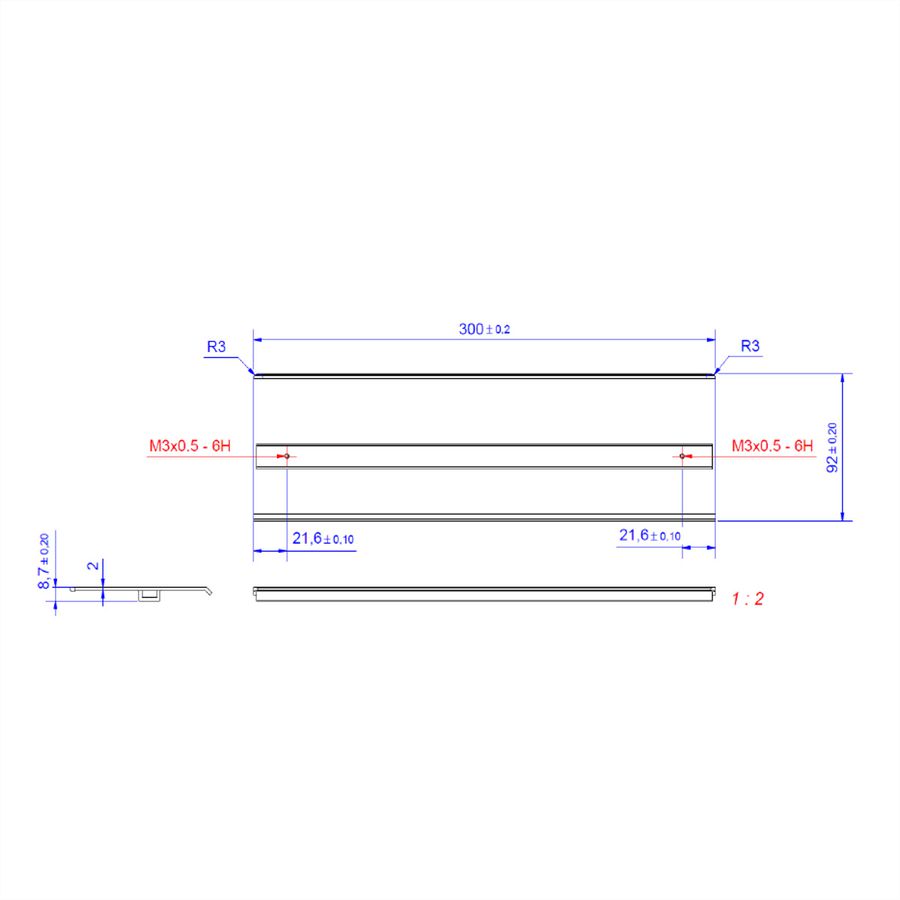 BACHMANN TOP FRAME couvercle 4x sablé et anodisé