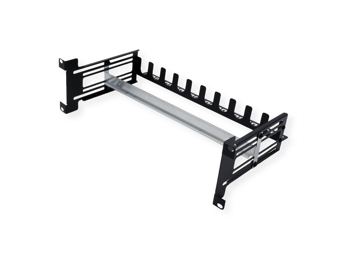 VALUE Cadre de support 19" pour appareils montés sur rail DIN, 3U, noir