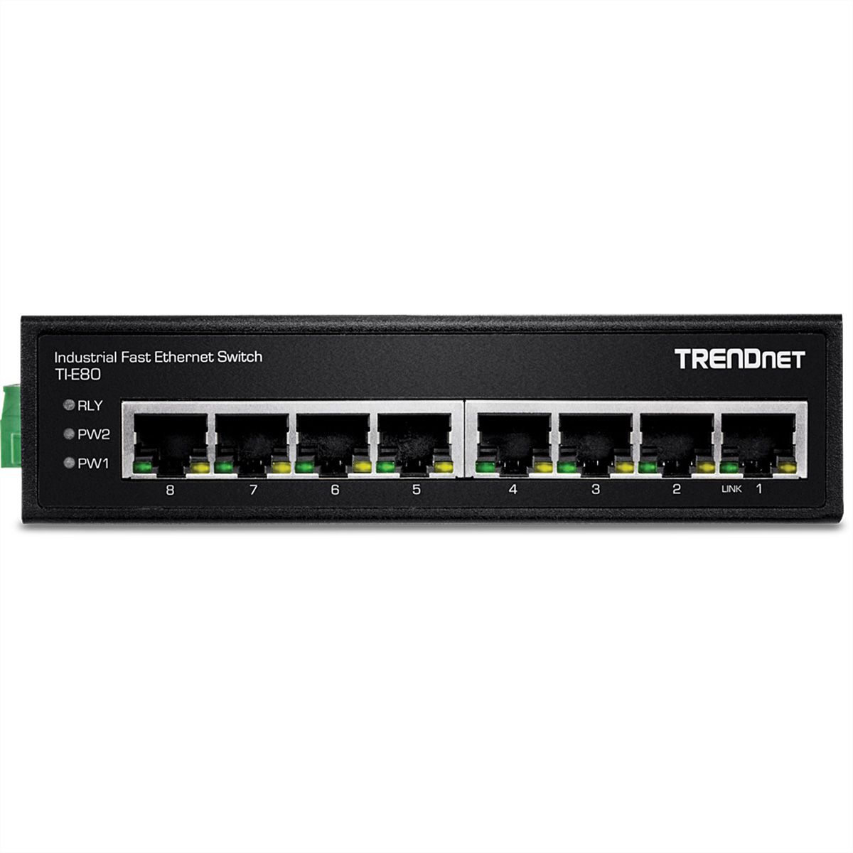 TRENDnet TI-E80 Switch Rail DIN Fast Ethernet industriel à 8 ports