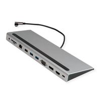VALUE Station d‘accueil USB-C multiports, 4K HDMI/DP, VGA, USB, Card Reader, PD, Gigabit Ethernet, Audio