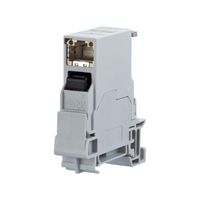 METZ CONNECT E-DAT Industry rail de serrage TS35, RJ45 insert de field jack Cat.6 Class EA, T568B