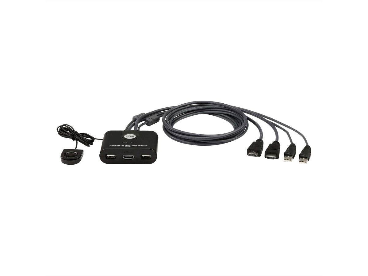 ATEN CS22HF Commutateur KVM câblé FHD HDMI à 2 ports