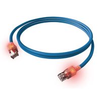 Cordon EasyLan DualBoot® LED Cat.6A (Classe EA) S/FTP, LSOH, bleu, 0,5 m