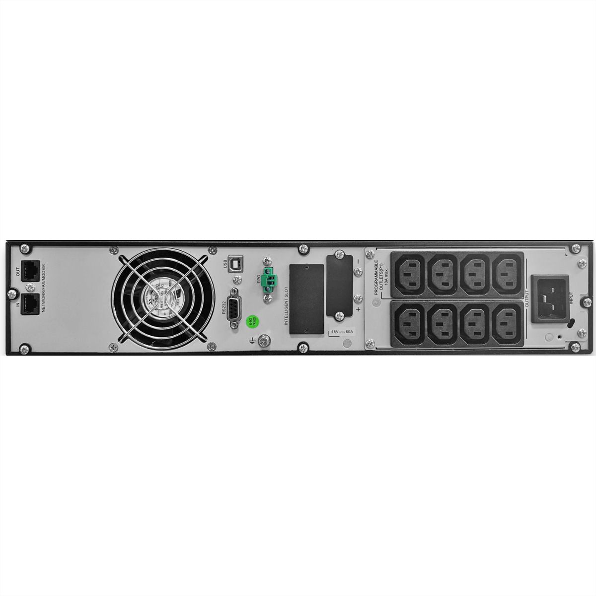 GUDE EPB 8810-2 ASI 2000VA UPS Backup Tour/ RM, noir