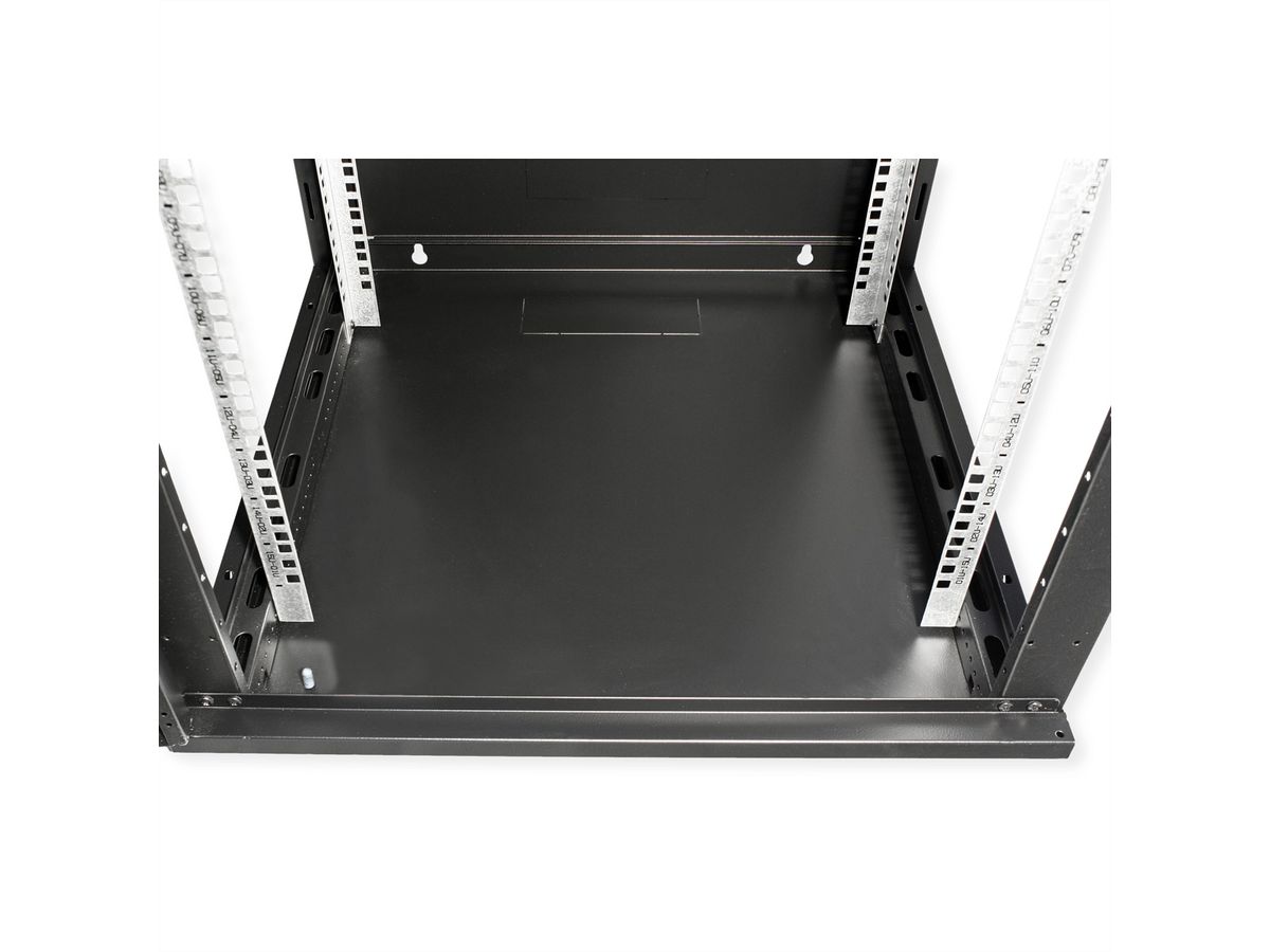 VALUE Boîtier mural 19 pouces 18U, 600 x 600 mm, noir, kit à assembler