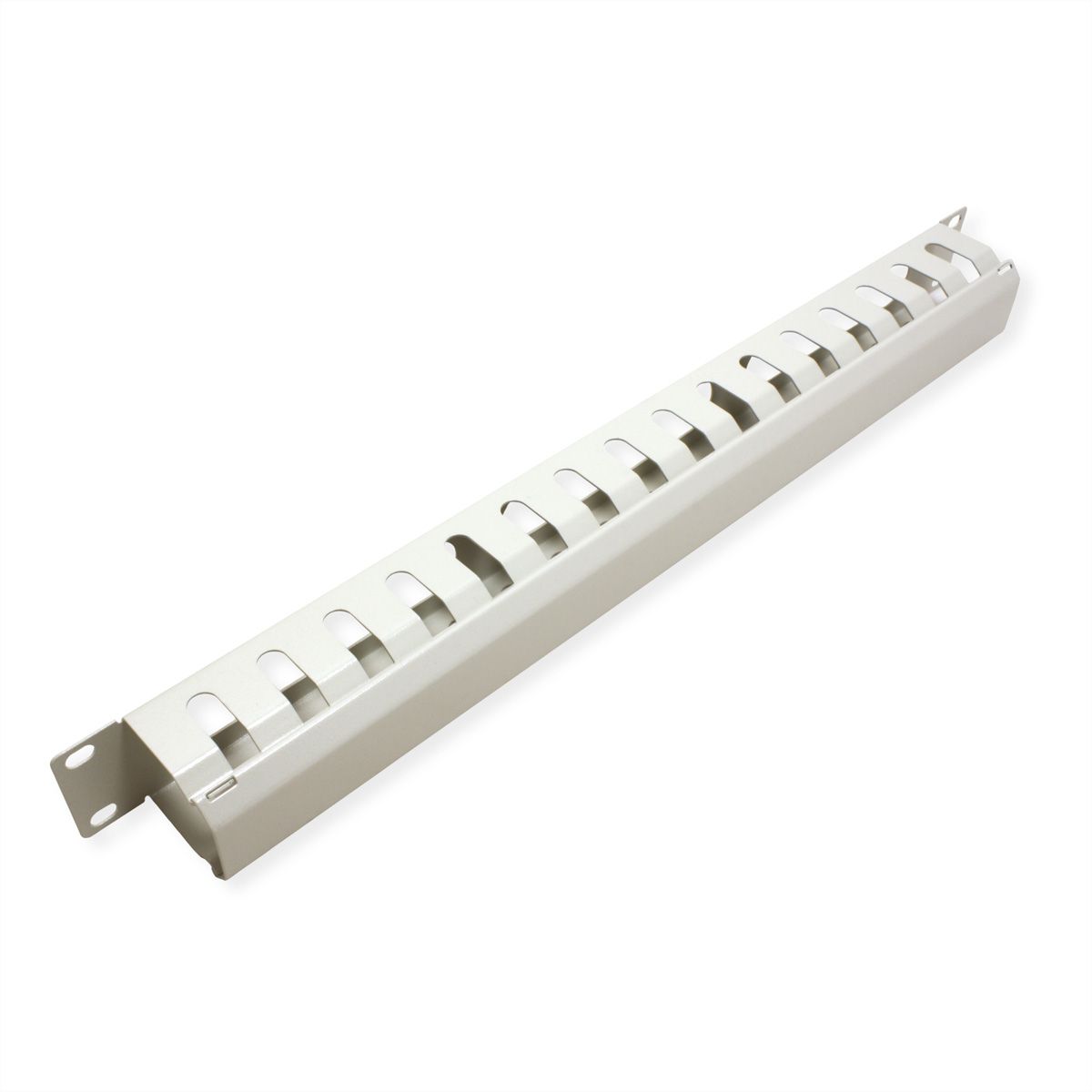 VALUE Plaque 19", 1 UH avec canal de rangement 40 x 40 mm, gris