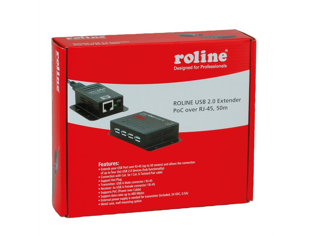 ROLINE Rallonge USB 3.2 Gen 2, C-C, M/F, 5 m - SECOMP France