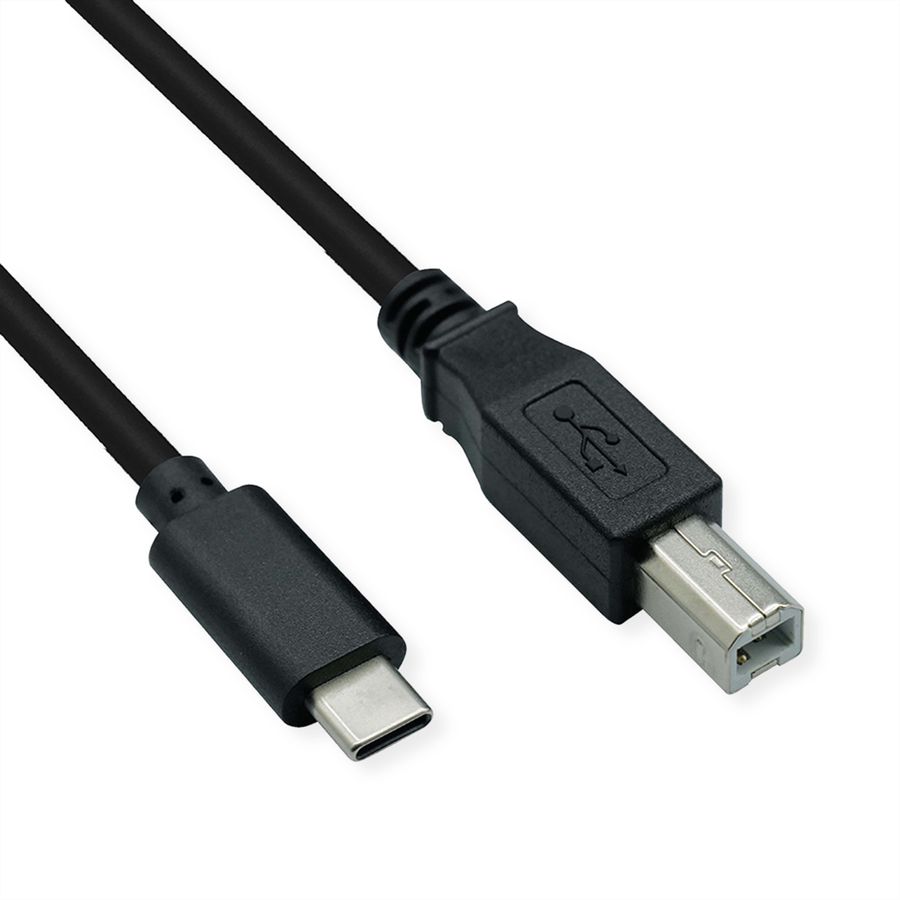 ROLINE Câble USB2.0 Type C - B, M/M, noir, 3 m