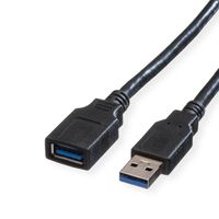 ROLINE Câble USB 3.2 Gen 1 Type A-A, M/F, noir, 0,8 m