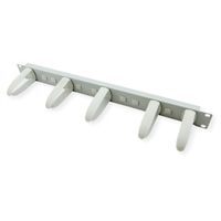VALUE Passe-câbles 19" 1 UH avec 5 arceaux, gris