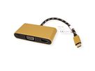 ROLINE GOLD Adaptateur Type C - VGA / HDMI / C (PD), M/F