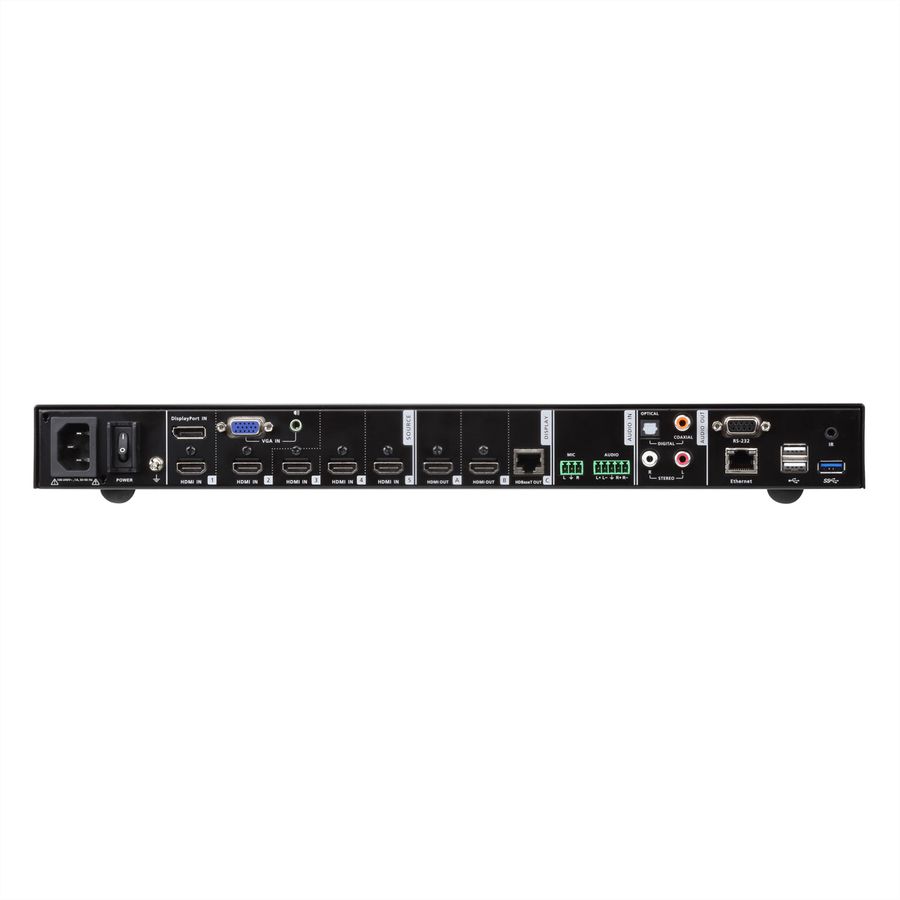 ATEN VP2730 7 x 3 Commutateur matriciel transparent de présentation avec ajusteur, diffusion, mélangeur audio et HDBaseT
