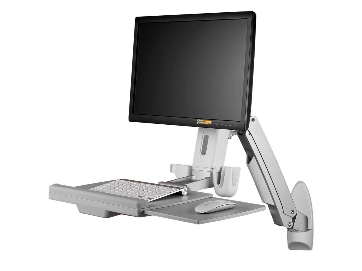 SCHROFF Bras support réglable pour moniteur avec tablette pour clavier (Vamonitor), max. 8 kg