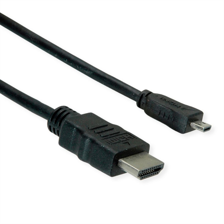 ROLINE GREEN Câble HDMI High Speed avec Ethernet, HDMI M - Micro HDMI M, 2 m