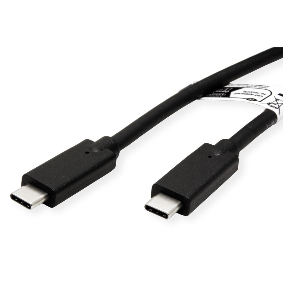 ROLINE Câble compatible USB 3.2 Gen2, C-C, M/M, 4K UHD-1, 10Gbit/s, Emark, 100W, noir, 5 m