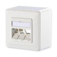 METZ CONNECT Modul boîtier de raccordement montage en saillie , 3 ports non équipé blanc pur