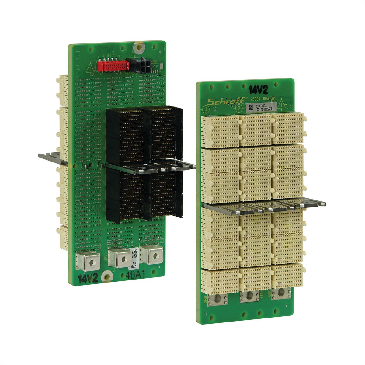 Carte-mère série CPCI SCHROFF, 3 U, 3 slots, System Slot Right, Full-Mesh, avec RIO