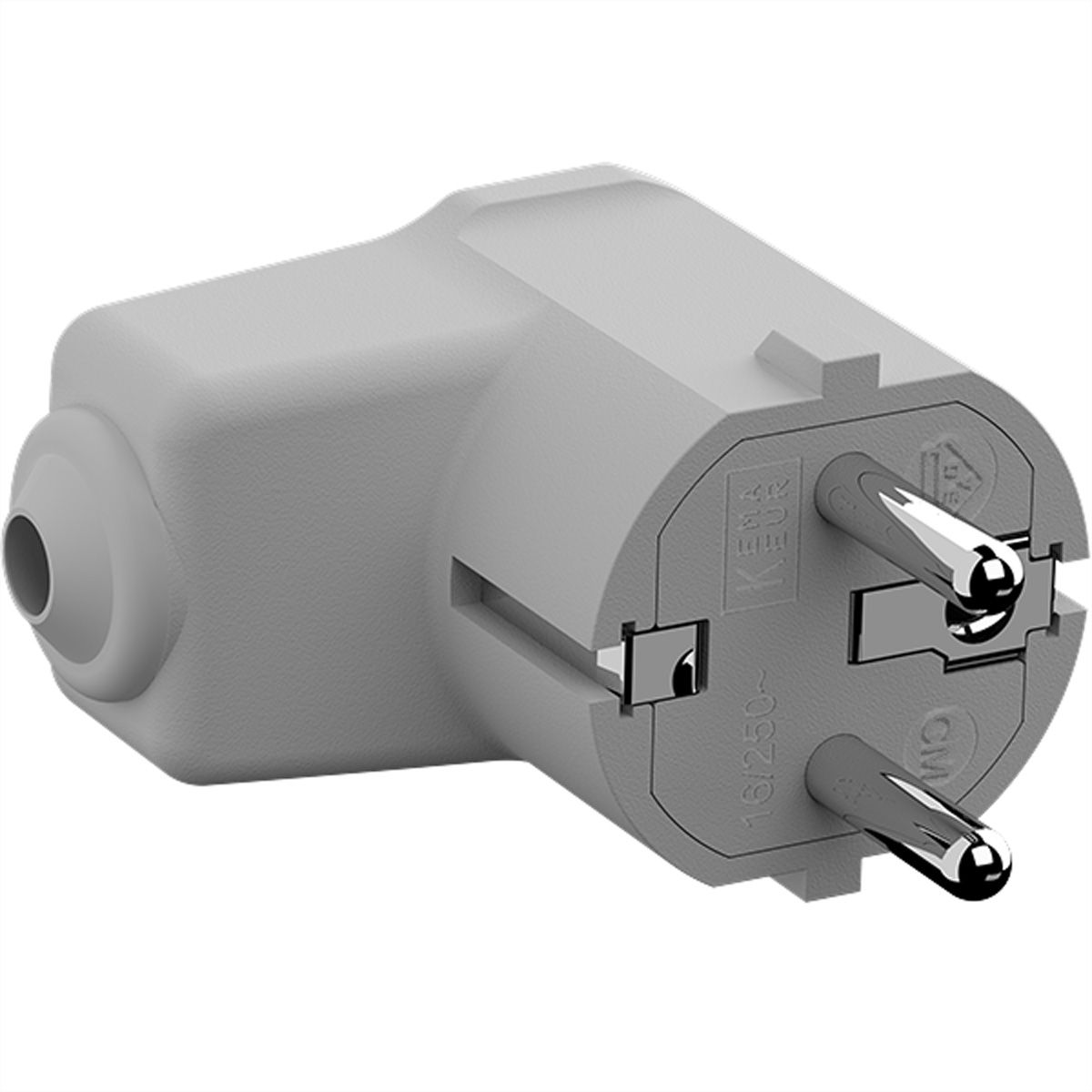 BACHMANN Connecteur coudé à monter gris