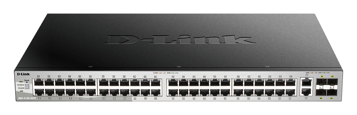 D-Link DGS-3130-54TS/E commutateur réseau Géré L3 Gigabit Ethernet (10/100/1000) Gris
