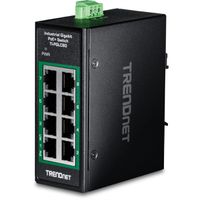 TRENDnet  TI-PGLC80 Mini switch Rail DIN PoE+ Gigabit industriel à 8 ports