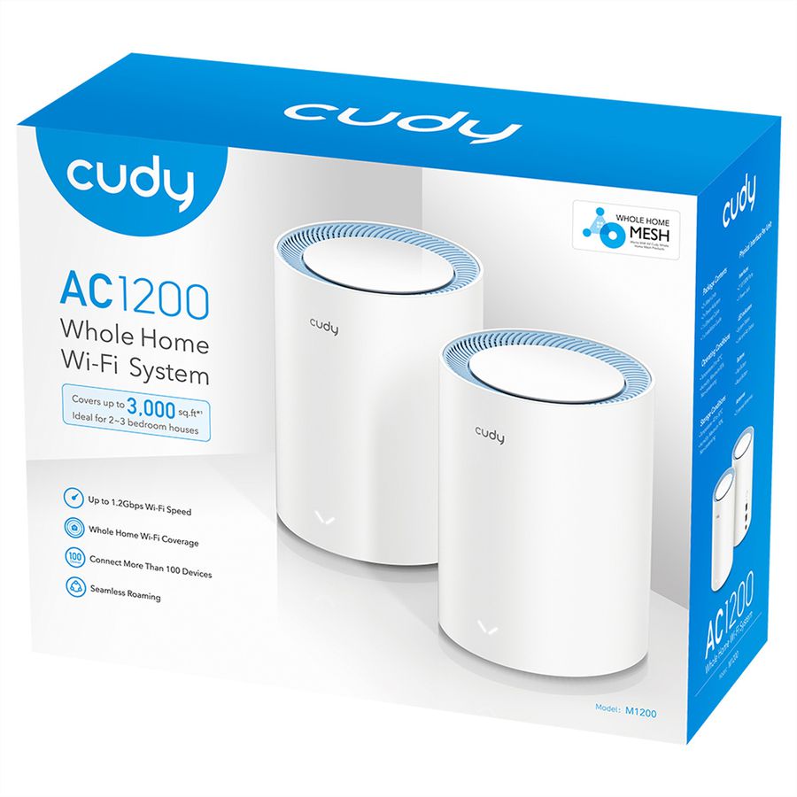 CUDY M1200 AC1200 WiFi Mesh, Pack de 2