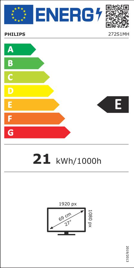 Philips S Line 272S1MH/00 LED display 68,6 cm (27") 1920 x 1080 pixels Full HD Noir