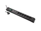 BACHMANN CONNECTUS 6xUTE , 1xGVS 1xinterrupteur 2,0m CEE7/7 noir