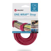 VELCRO® One Wrap® Strap 20mm x 330mm, 25 pièces, rouge
