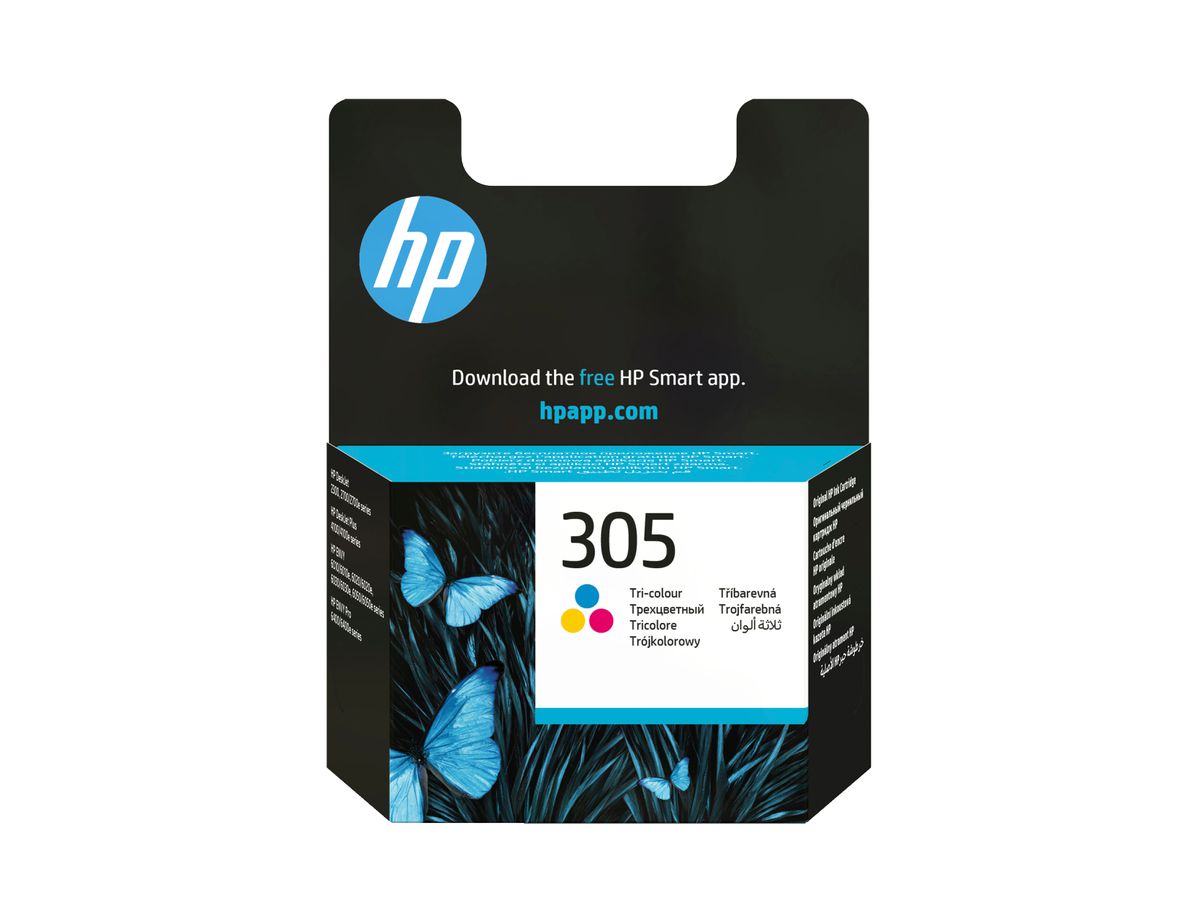 HP Cartouche d’encre trois couleurs 305 authentique