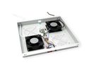 ROLINE 19" Unité de ventilation pour toit, 2 ventilateurs, thermostat, gris